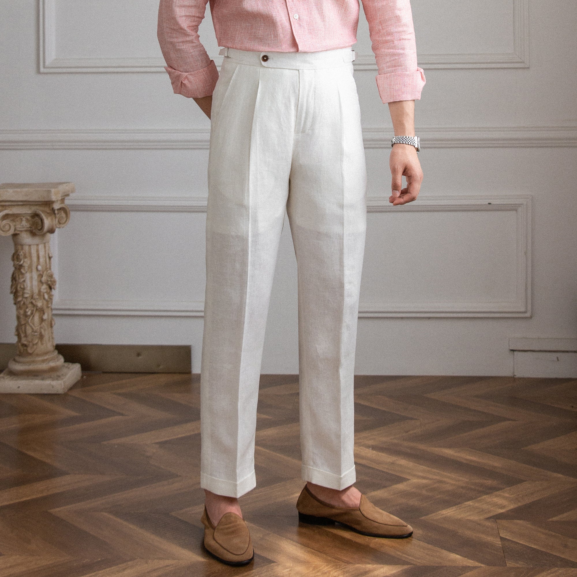 Панталони от лен Celio