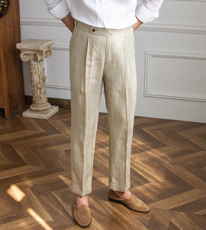 Панталони от лен Celio